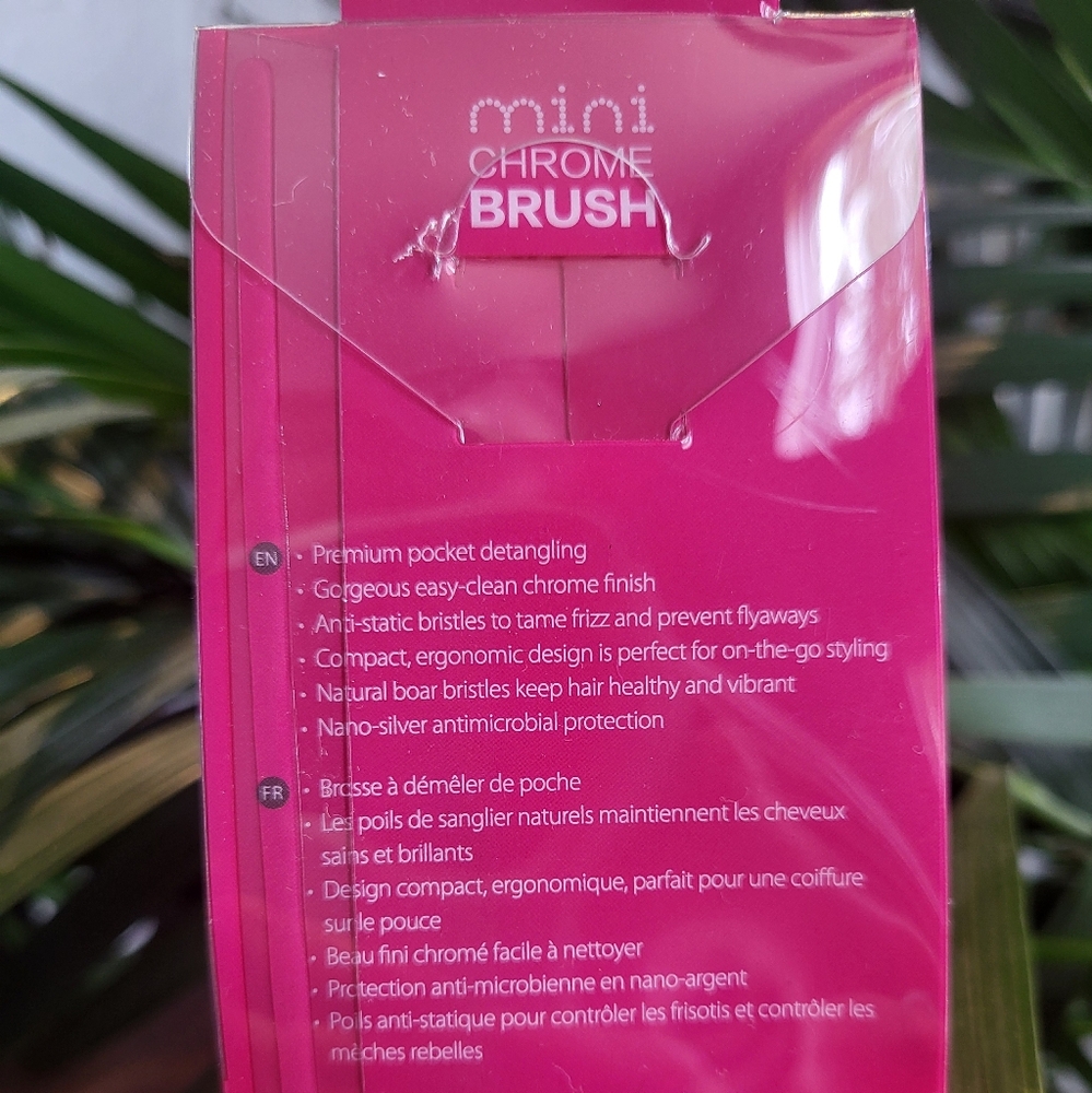 TIRI PRO Mini Chrome Boar Bristle Hair Brush Pink NWT - Picture 8 of 8
